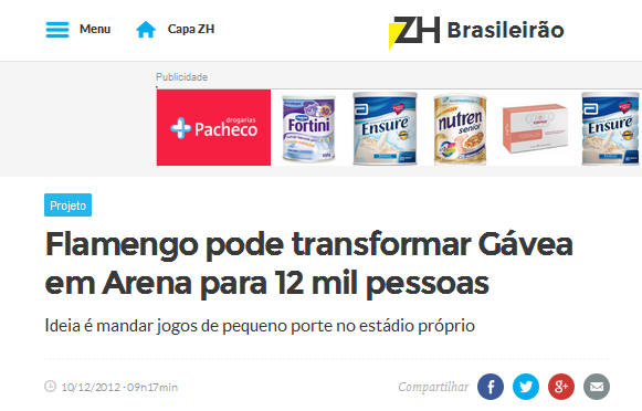 Mentiras para esconder que o Flamengo não tem estádio