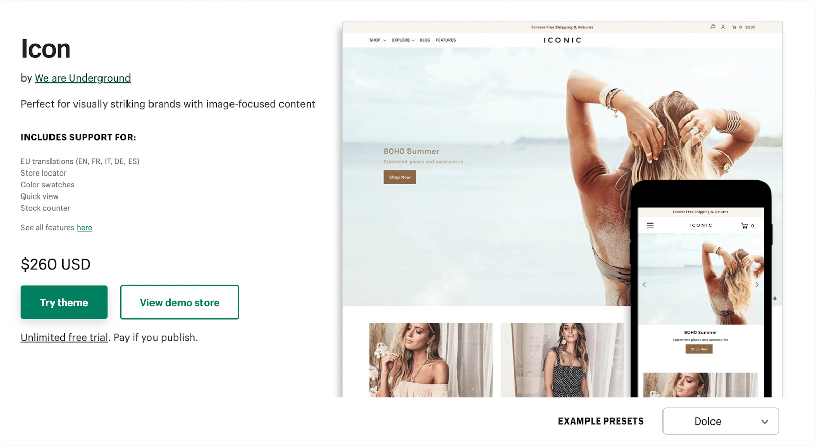 shopify clothing templates