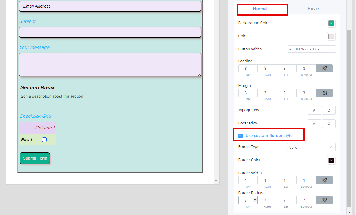 CSS forms