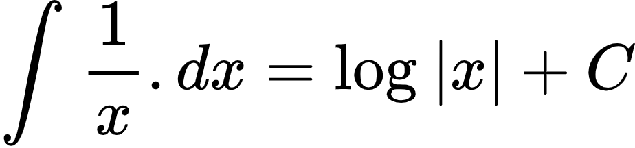 {"code":"\\begin{align*}\n{\\int_{}^{}\\frac{1}{x}.dx}&={\\log_{}\\left|x\\right|+C}\t\n\\end{align*}","type":"align*","font":{"family":"Arial","color":"#000000","size":10},"id":"14-0-1-0","ts":1603707623146,"cs":"a7WDhDH1jLx0yhYijg6SsA==","size":{"width":153,"height":36}}