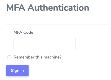 MFA Authentication