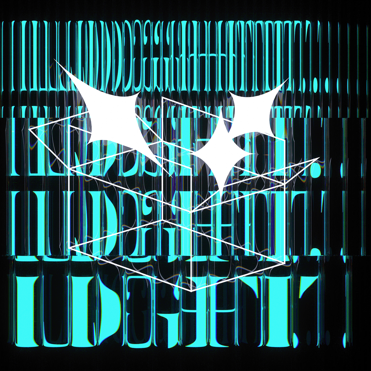 3D c4d glass Glitter graphic design  light octane optical transparent typography  