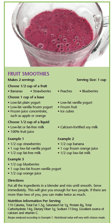 fruit smoothie recipe