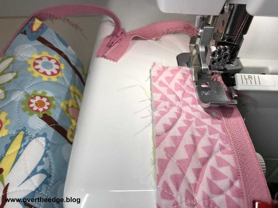 install a zipper with a serger piping foot
