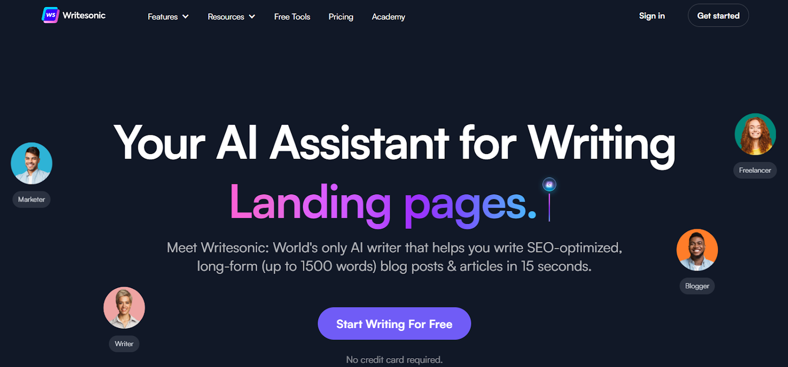 Jasper AI can help you write tons of different copy types - including landing pages.