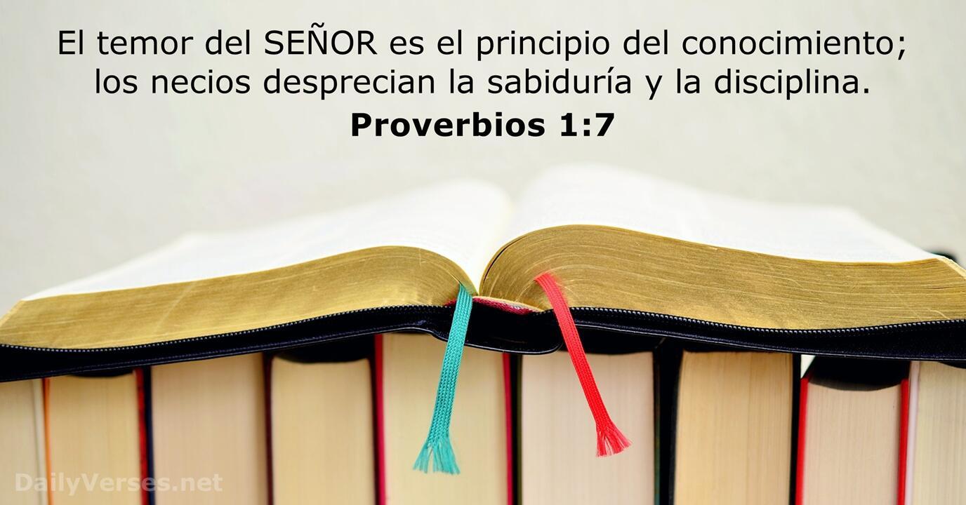 Proverbios 1:7 - Versículo de la Biblia - DailyVerses.net
