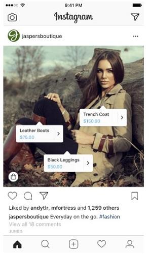 example shop on instagram