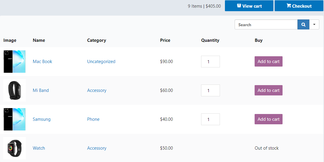 which one is the best table plugin for WooCommerce product store