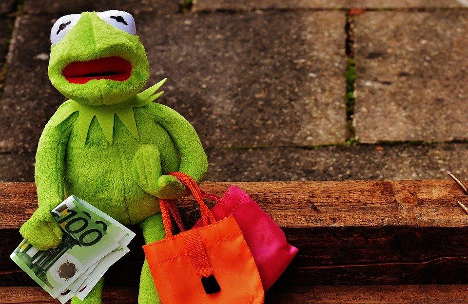 Shopping, Kermit, Money, Euro, Shopping Bags, Bags