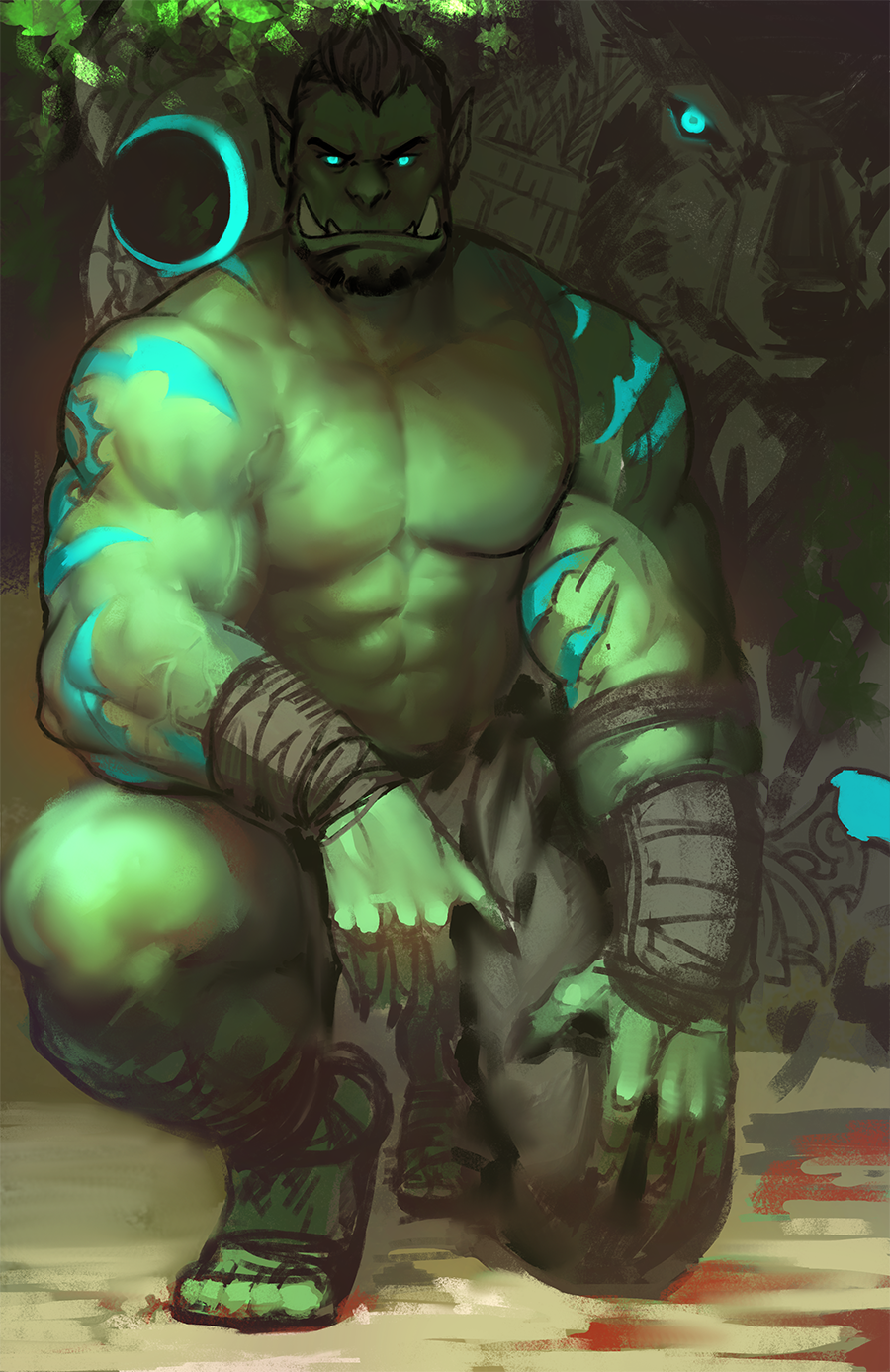 Image result for handsome green orc