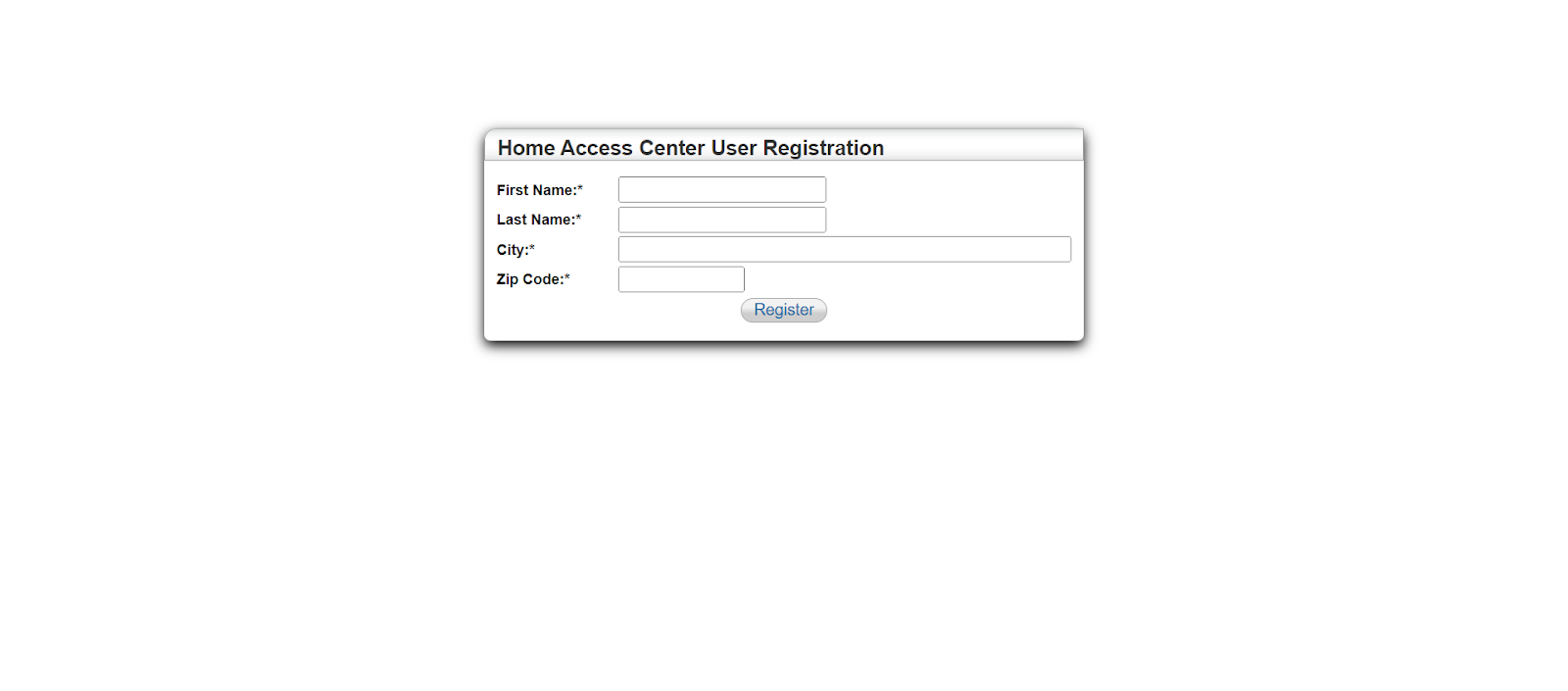 HAC User Registration
