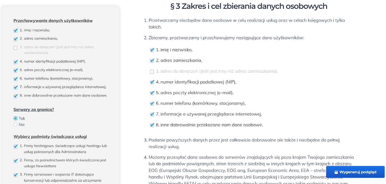 Poznaj darmowy generator polityki prywatności Verseo - zdjęcie nr 7