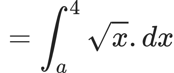 {"id":"12-1","font":{"family":"Arial","size":10,"color":"#222222"},"type":"align*","code":"\\begin{align*}\n{}&={\\int_{a}^{4}{\\sqrt[]{x}}.dx}\t\n\\end{align*}","ts":1603446397170,"cs":"NpS60PNpqFnr7/gjzhxS5Q==","size":{"width":92,"height":38}}