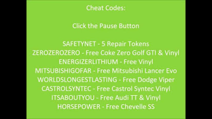 Need for speed prostreet ps3 cheat codes