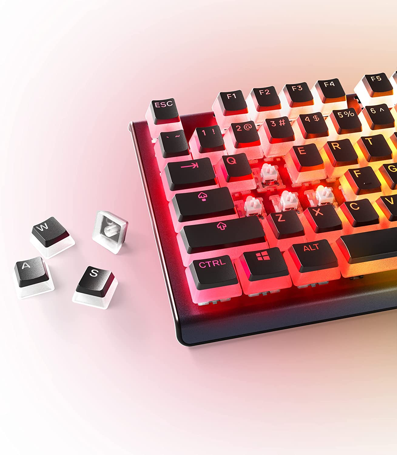 The keys and switches of hot-swappable keyboards can be changed.