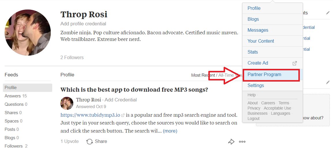 How To Earn Money On Quora Through Quora Partner Program - how to get started with quora partner program