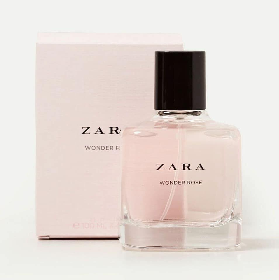 Nước hoa Zara nữ Wonder Rose có thiết kế màu hồng trong suốt đem lại vẻ nữ tính, dễ thương