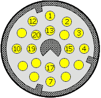 20 pin car OBD2 proprietary of BMW OBD II  vehicle diagnostic connector connector layout