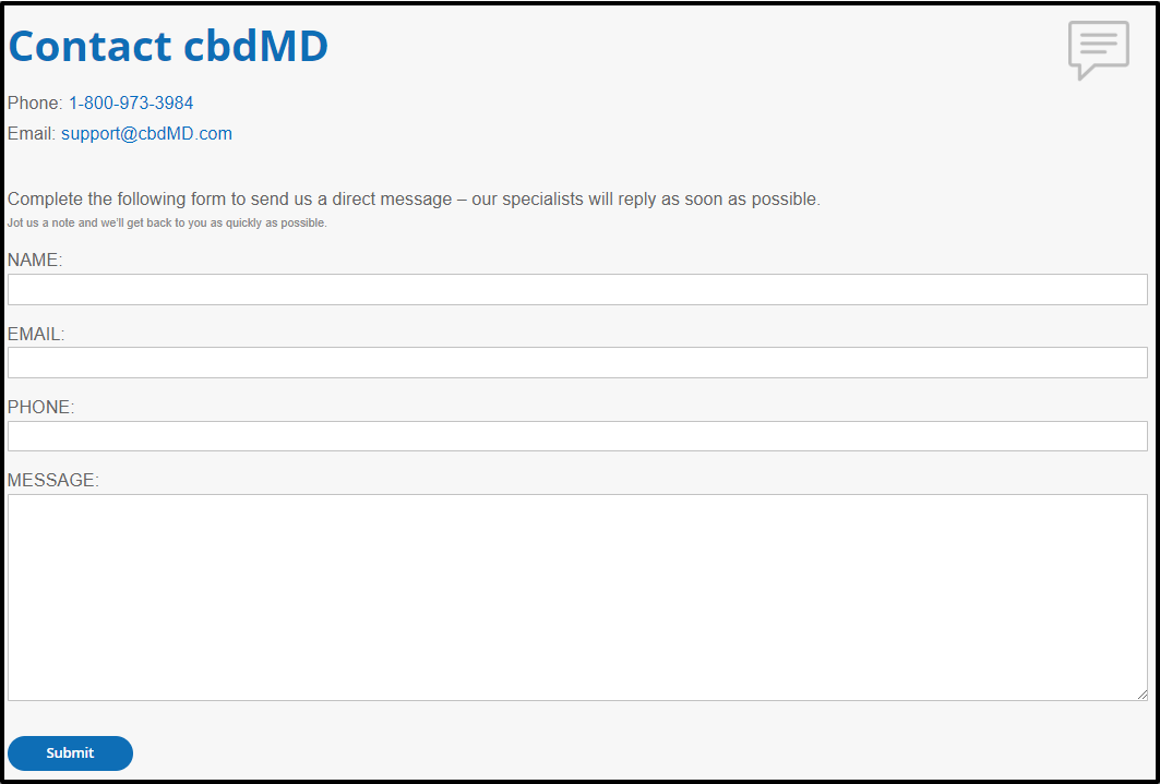 CBDMD - laboratory report products