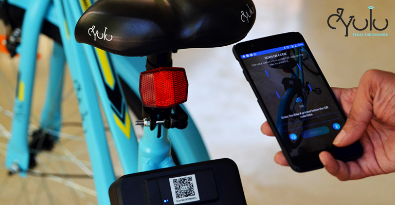 Yulu uses QR Codes for customers to unlock and use bikes