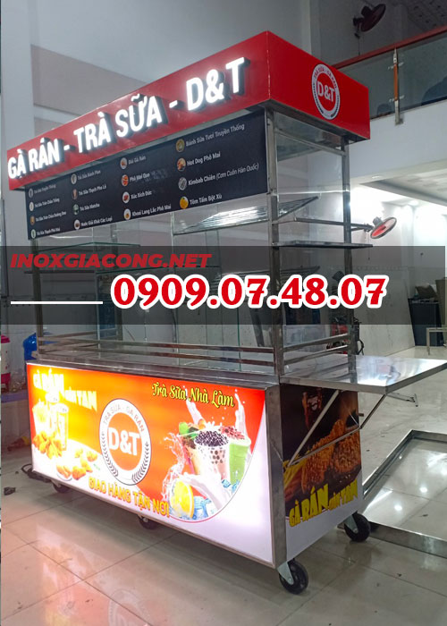 Mẫu xe gà rán trà sữa 1M2 