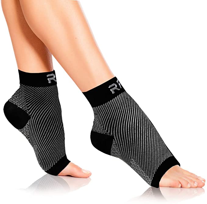 Plantar Fasciitis Foot Compression Sleeves for Injury Rehab & Joint Pain. Best Ankle Brace - Instant Relief & Support for Achilles Tendonitis, Fallen Arch, Heel Spurs, Swelling & Fatigue