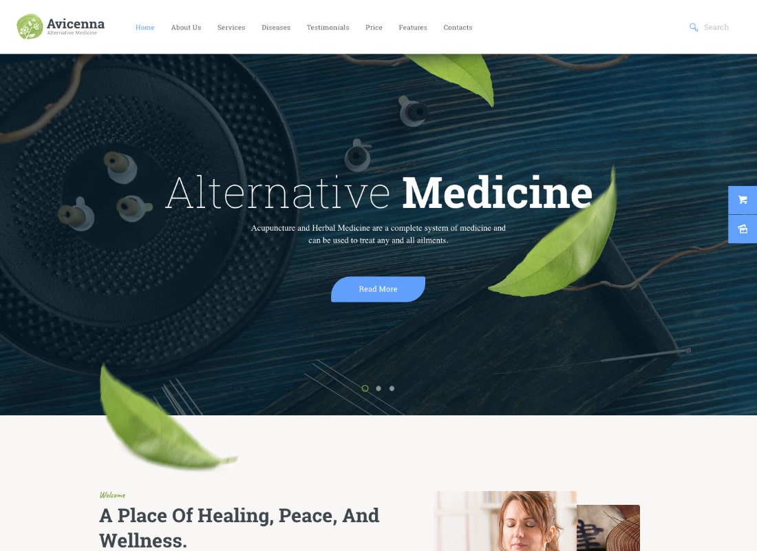 Avicena |  Tema de WordPress de Medicina alternativa