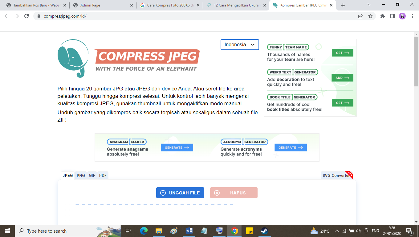 Resize Compress JPEG