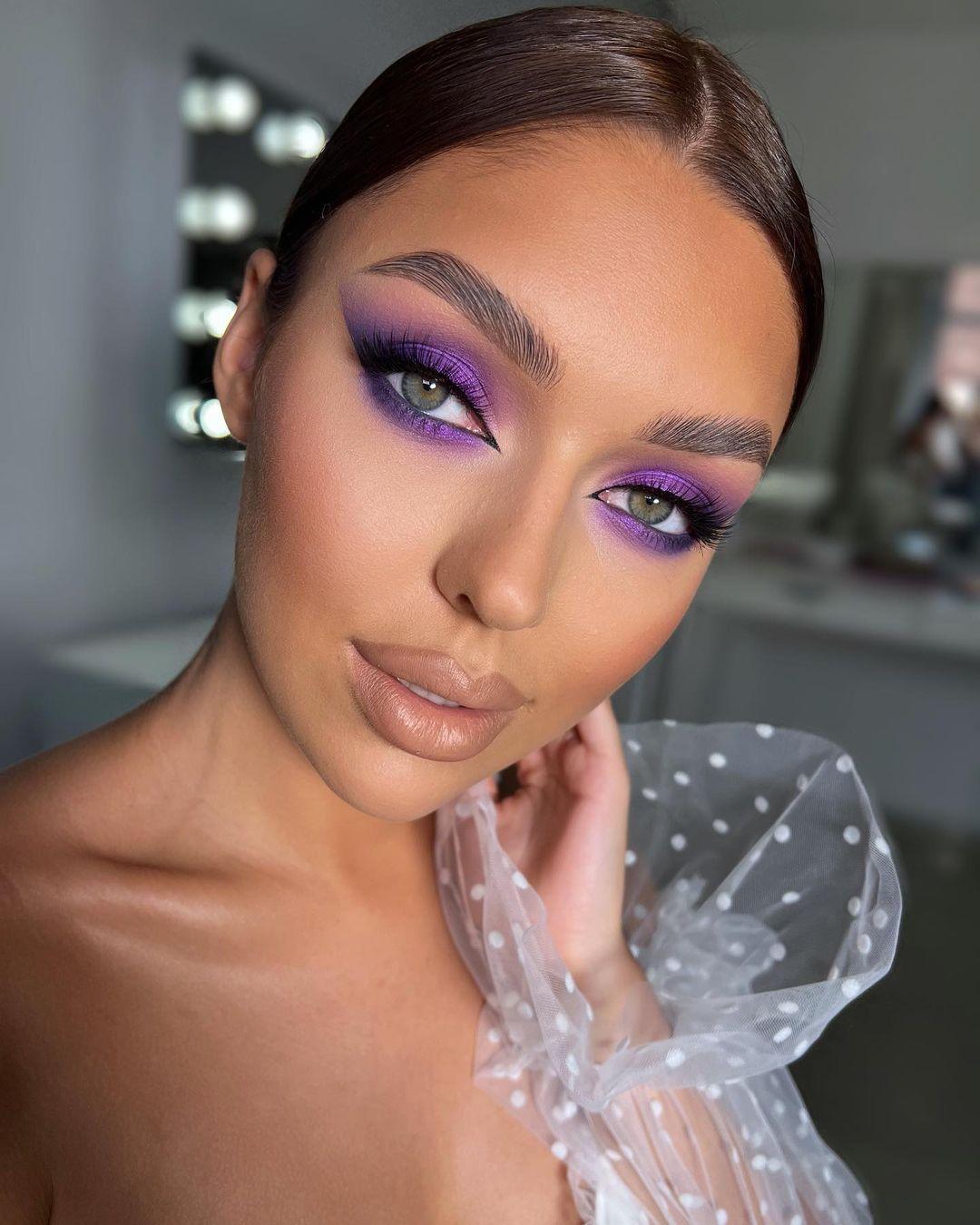 Purple Smokey Eye Makeup
