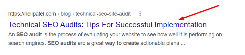 Place your Keyword in front of your Title Tag