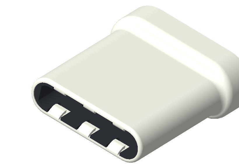 Plug EMC Springs 與外屏蔽殼是一體設計的 USB Type-C Plug---------不可認證