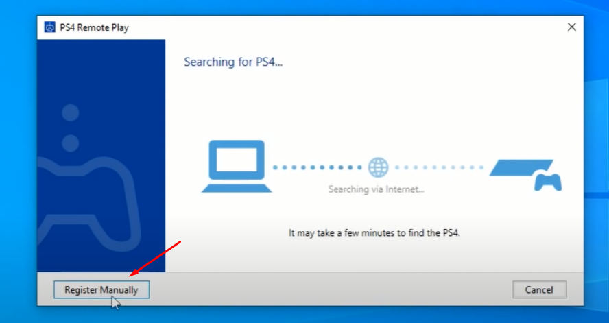 ps4 remote plaay searching