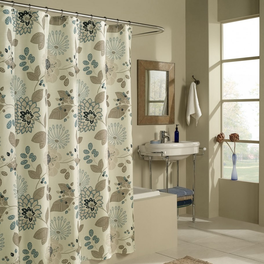 Rèm ngăn phòng tắm phù hợp với nội thất của căn phòng, giúp căn phòng vừa kín đáo lại rộng rãi