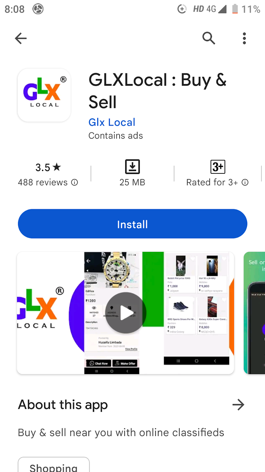 #8. GLXLocal - Purani Bike Kharidne Wala App 