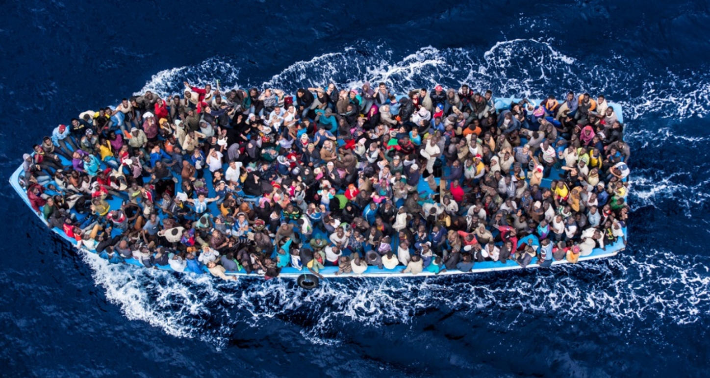 乘船準備進入希臘的非法移民（遣米香港）
