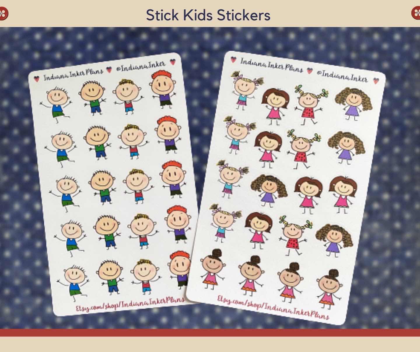 stick kid stickers