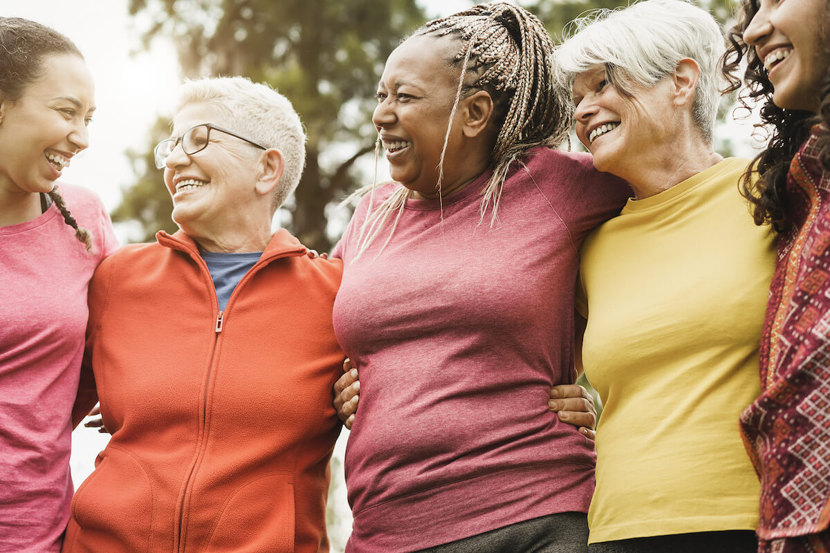 Relapse prevention plan: group of women happily standing together