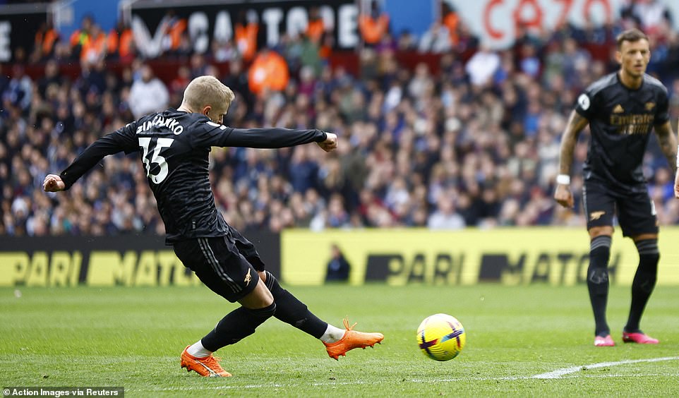 Left-back Oleksandr Zinchenko made it 2-2 with a superb shot into the bottom corner before Arsenal clicked into high gear
