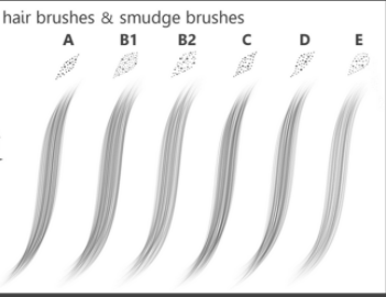 Hair brushes & Smudge Brushes