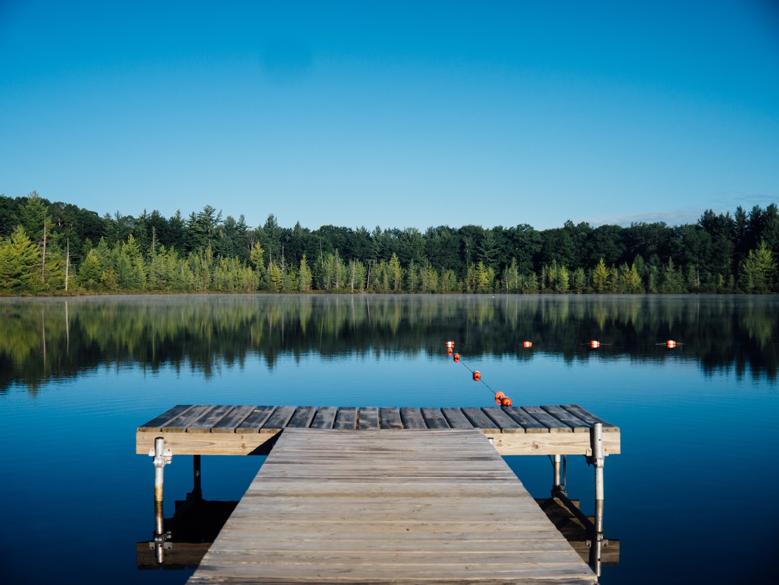 A lake pier constructed from Plyco's Marine Plywood