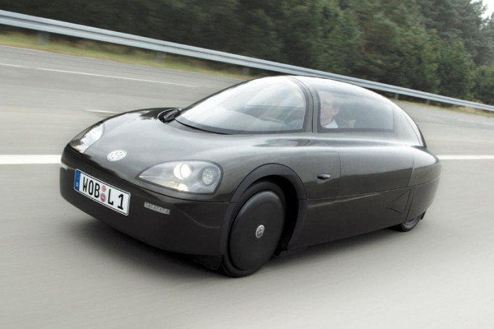 VW 1Litre, bajo Cx y baja superficie frontal, da lugar a una resistencia bajísima.