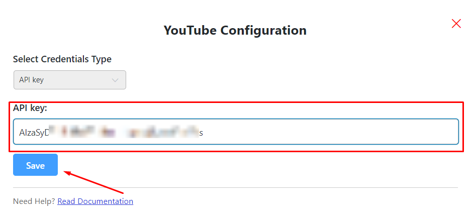 YouTube Configuration