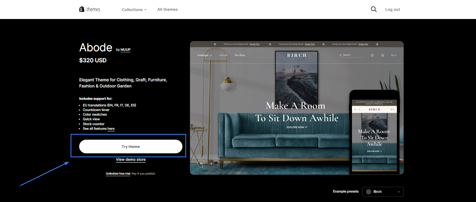 abode shopify theme