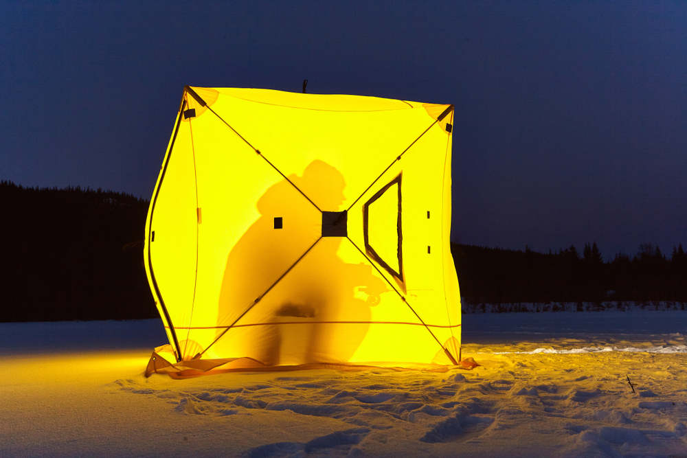 Ice fishing in maine Wilsons on Moosehead Lake