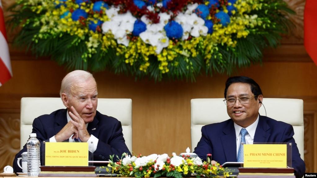 Tổng thống Joe Biden và Thủ tướng Phạm Minh Chính tại Hà Nội hôm 11/9.