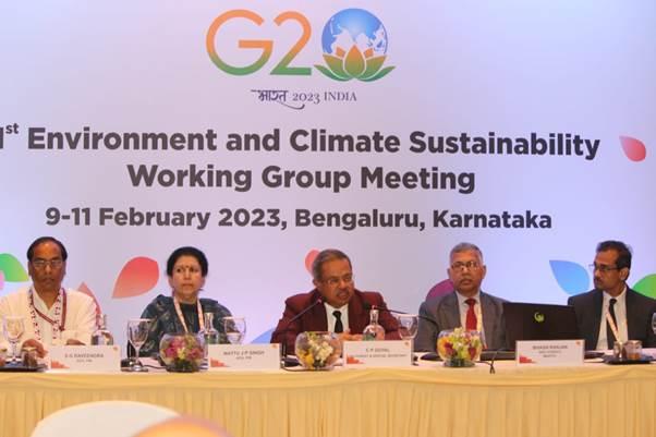 Deliberations of the First Environment and Climate Sustainability Working  Group (ECSWG) commenced in Bengaluru with the Side Event on Ecosystem  Restoration, and Biodiversity Enhancement