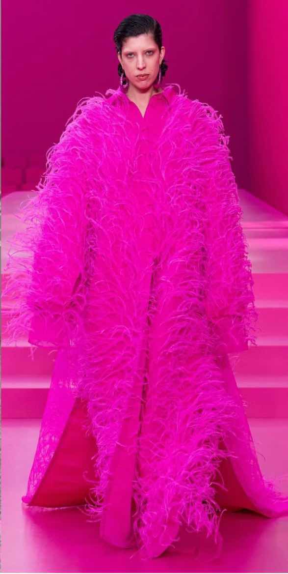 Maison Valentino Pink Feather Jacket SS23