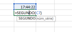 Fórmulas Excel =SEGUNDO