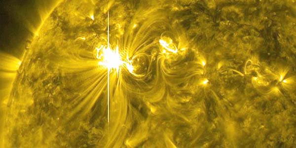 The charged magnetic particles headed toward Earth were caused by solar flares on March 6 (in this photo) and 7 (Photo: NASA)