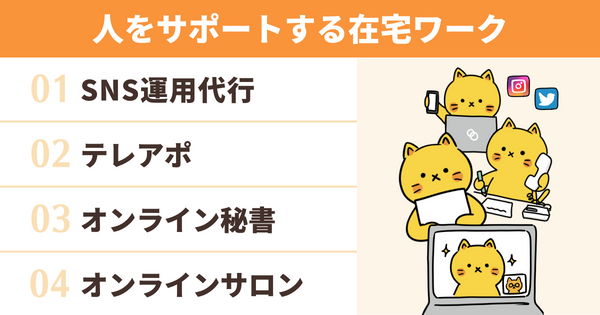 人をサポートする在宅ワーク